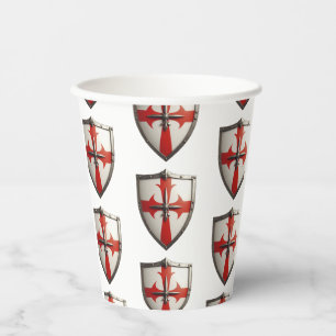 crusader shield design  paper cups