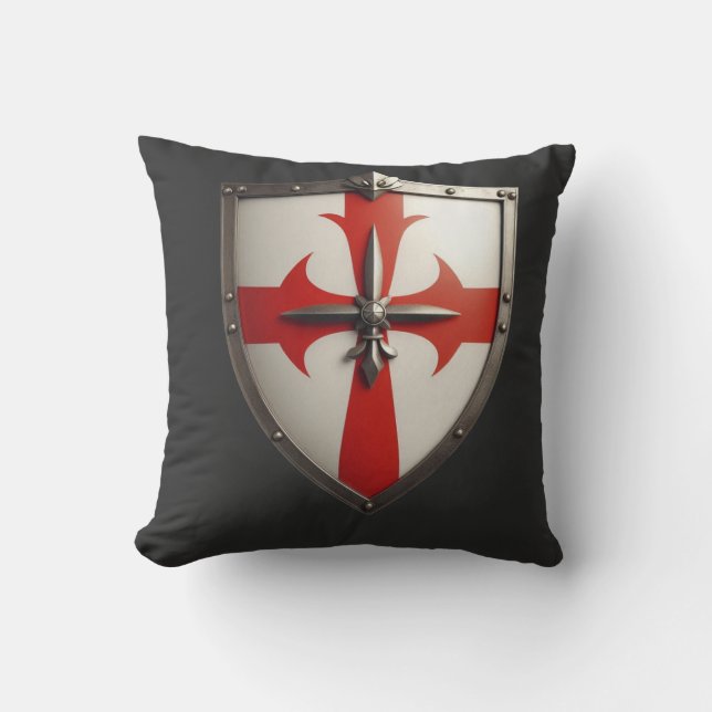 crusader shield with a red cross pattée  cushion (Front)