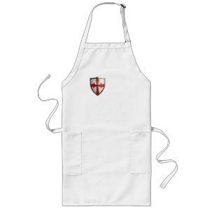 crusader shield with a red cross pattée  long apron
