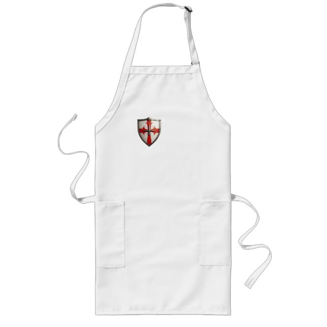 crusader shield with a red cross pattée  long apron (Front)