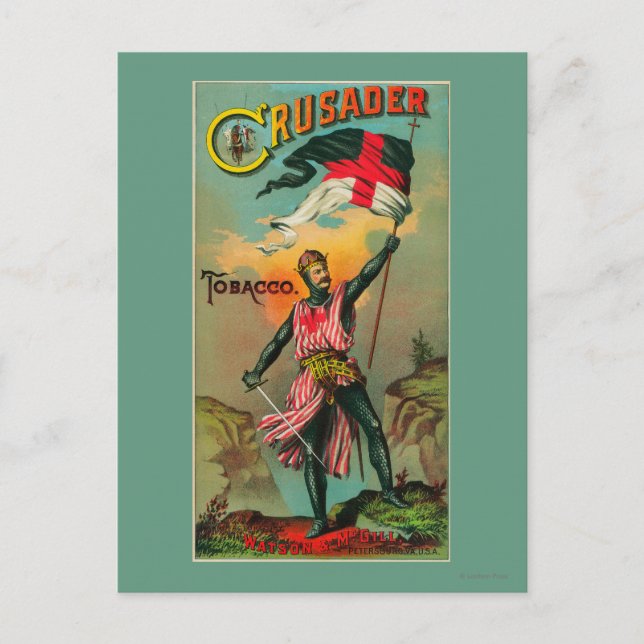 Crusader Tobacco LabelPetersburg, VA Postcard (Front)