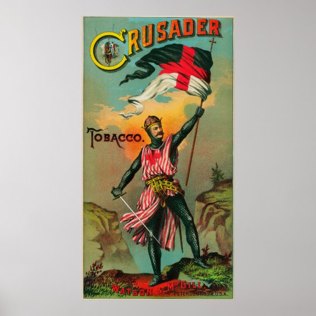 Crusader Tobacco LabelPetersburg, VA Poster (Front)