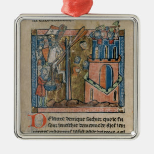 Crusaders bombard Nicaea with heads in 1097 Metal Tree Decoration