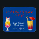 Cruse Door Stateroom Magnet Drinks Cocktails<br><div class="desc">This design was created though digital art. It may be personalised in the area provide or customising by choosing the click to customise further option and changing the name, initials or words. You may also change the text colour and style or delete the text for an image only design. Contact...</div>