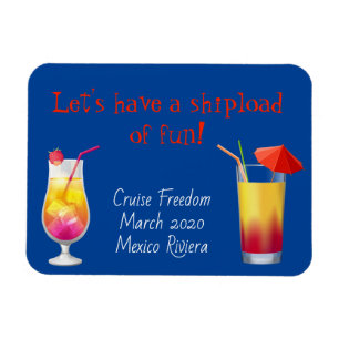 Cruse Door Stateroom Magnet Drinks Cocktails