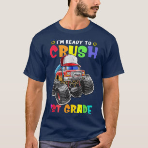 Crush 1st Grade Monster Truck Backpack Back to Sch T-Shirt