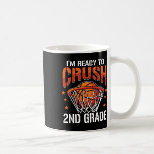 Crush 2nd Grade Bysketbyll Byck To School Boys Kid Coffee Mug