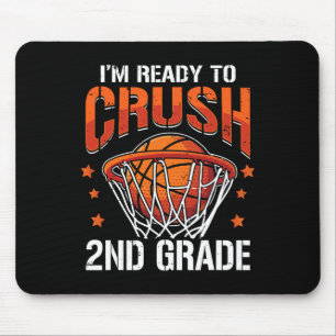 Crush 2nd Grade Bysketbyll Byck To School Boys Kid Mouse Pad