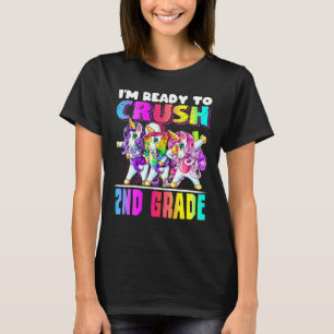 Crush 2nd Grade Dabbing Unicorn Back To School Bac T-Shirt