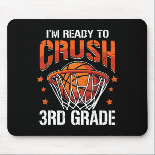 Crush 3rd Grade Basketball Back to School Boys Kid Mouse Pad