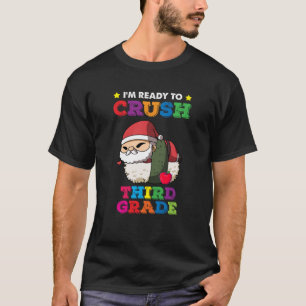 Crush 3rd Grade Sushi Christmas Santa Back to Scho T-Shirt