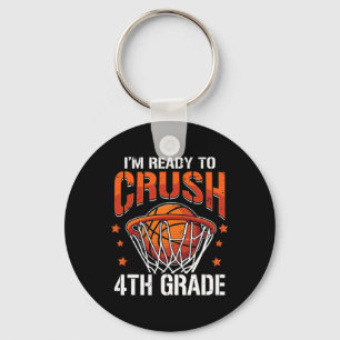 Crush 4th Grade Basketball Back to School Boys Kid Key Ring
