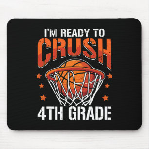 Crush 4th Grade Basketball Back to School Boys Kid Mouse Pad