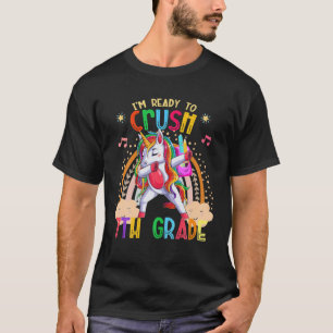 Crush 7Th Grade Dabbing Unicorn Back To School Sev T-Shirt