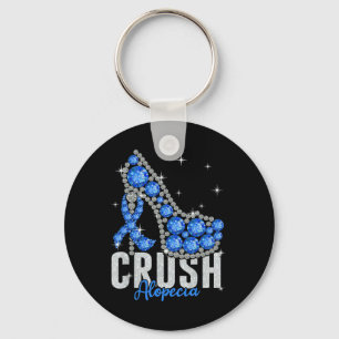 Crush Alopecia Twinkle Ribbon Support  Key Ring