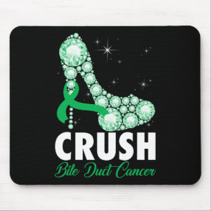 Crush Bile Duct Cancer Awareness High Heel Warrior Mouse Pad