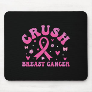 Crush Breast Cancer Awareness Bling Pink Ribbon 1 Mouse Pad