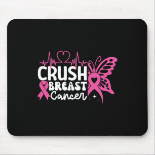 Crush Breast Cancer Awareness Bling Pink Ribbon 2 Mouse Pad