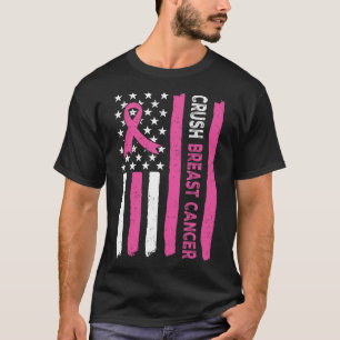 Crush Breast Cancer Awareness Bling Pink Ribbon 3 T-Shirt