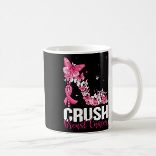 Crush Breast Cancer Awareness Bling Pink Ribbon Wo Coffee Mug