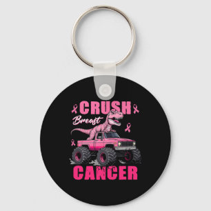 Crush Breast Cancer Awareness Monster Truck Toddle Key Ring