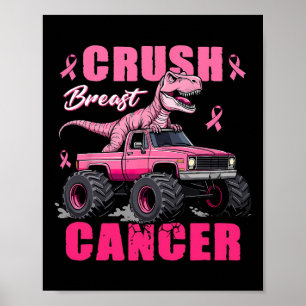 Crush Breast Cancer Awareness Monster Truck Toddle Poster