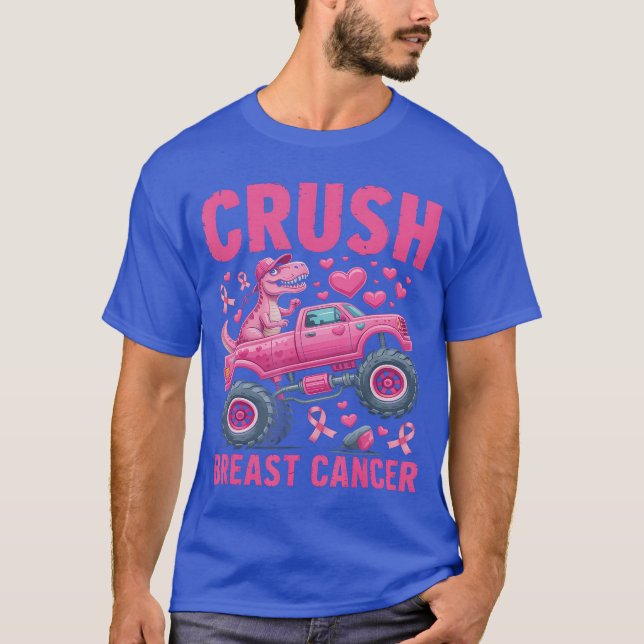 Crush Breast Cancer Awareness Monsterruckoddler Bo T-Shirt (Front)