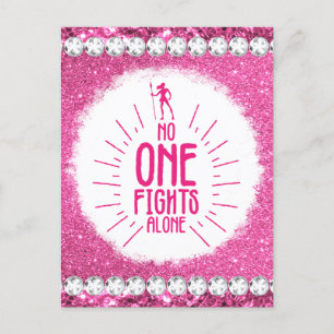 Crush breast cancer awareness month survivor pink holiday postcard