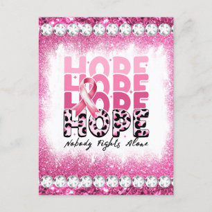 Crush breast cancer awareness month survivor pink holiday postcard