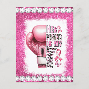 Crush breast cancer awareness month survivor pink holiday postcard