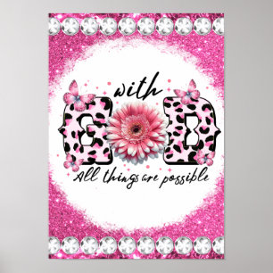Crush breast cancer awareness month survivor pink poster