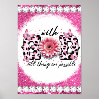 Crush breast cancer awareness month survivor pink poster