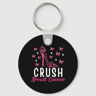 Crush Breast Cancer Awareness nk Butterfly Key Ring