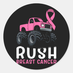 Crush Breast Cancer Awareness Truck nk Toddler Classic Round Sticker