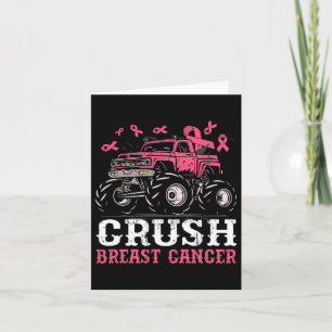 Crush Breast Cancer Awareness Truck Pink Kids Todd Card