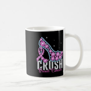 Crush Breast Cancer Bling Ribbon  Coffee Mug