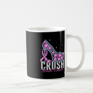 Crush Breast Cancer Bling Ribbon Coffee Mug