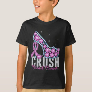 Crush Breast Cancer Bling Ribbon  T-Shirt