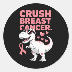 Crush Breast Cancer Breast Cancer Awareness Month Classic Round Sticker