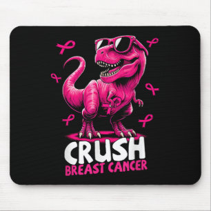 Crush Breast Cancer Dinosaur Holding Pink Ribbon K Mouse Pad