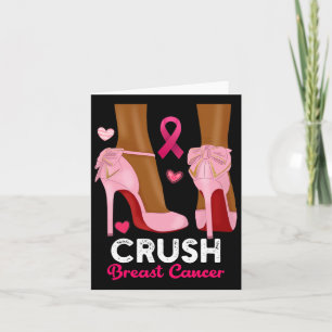 Crush Breast Cancer In October We Wear Pink Black Card