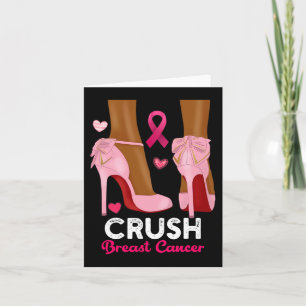 Crush Breast Cancer In October We Wear Pink Black  Card