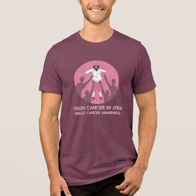 Crush Cancer In Style Tri-Blend Shirt (Front)