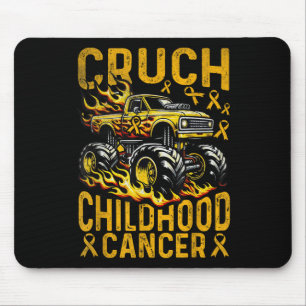 Crush Childhood Cancer Awareness Monster Truck &am Mouse Pad