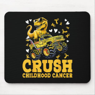 Crush Childhood Cancer Awareness Monster Truck Din Mouse Pad