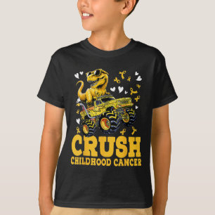 Crush Childhood Cancer Awareness Monster Truck Din T-Shirt