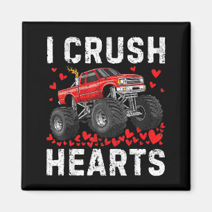 Crush hearts monster truck boy kids toddler magnet