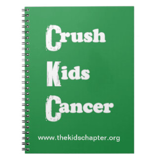 "Crush Kids Cancer" Green Notebook