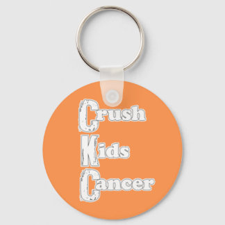 "Crush Kids Cancer" Orange Keychain