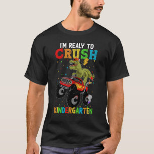 Crush Kindergarten Back To School Monster Truck Di T-Shirt